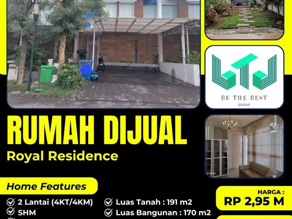 FURNISHED!! DIJUAL RUMAH MODERN MINIMALIS HARGA SPESIAL DI ROYAL RESIDENCE WIYUNG SURABAYA BARAT