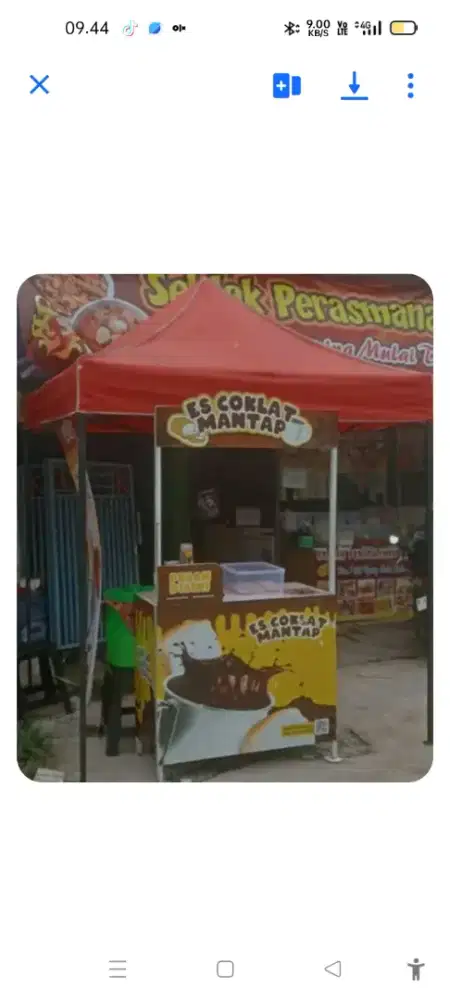 jual meja bekas es coklat