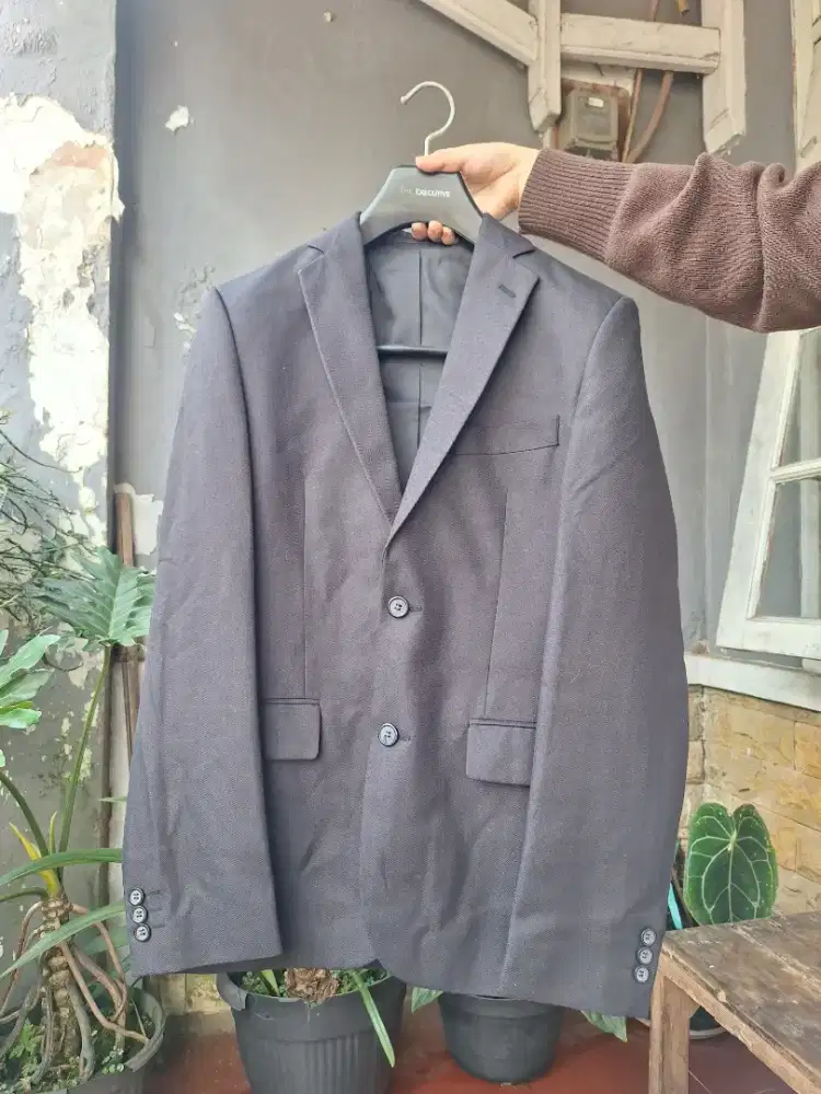 Jas Formal Pria Topman | Hitam / Dark Charcoal | Kondisi Bagus