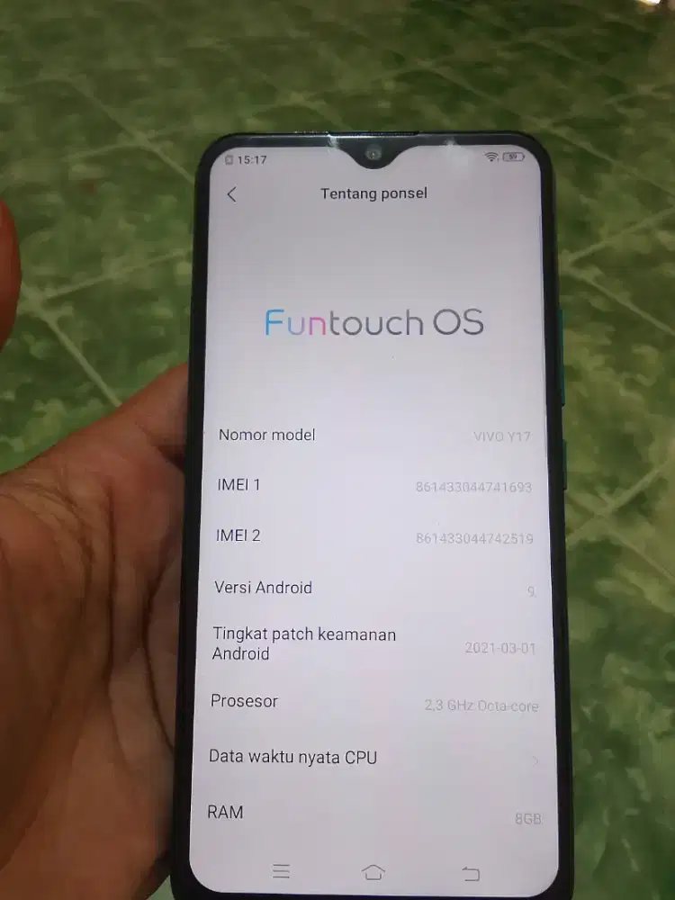 Vivo Y17  Ram 8/256