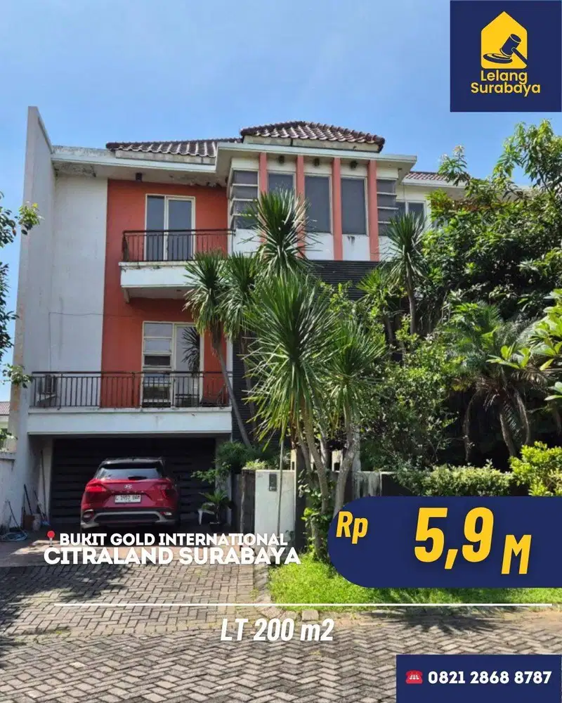 Lelang Rumah Citraland Bukit Golf International Surabaya SHM 450m2
