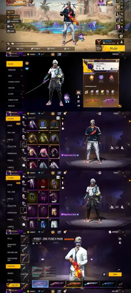 jual akun ff spek gg pul ss ada