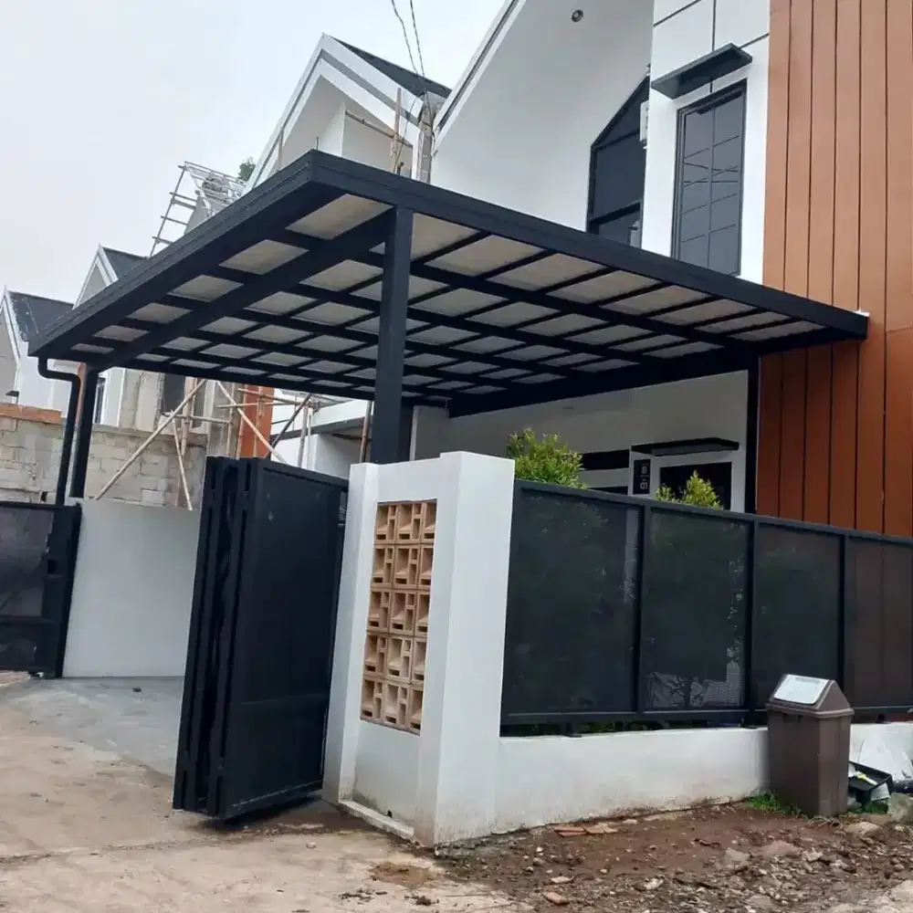 Kanopi rangka baja ringan