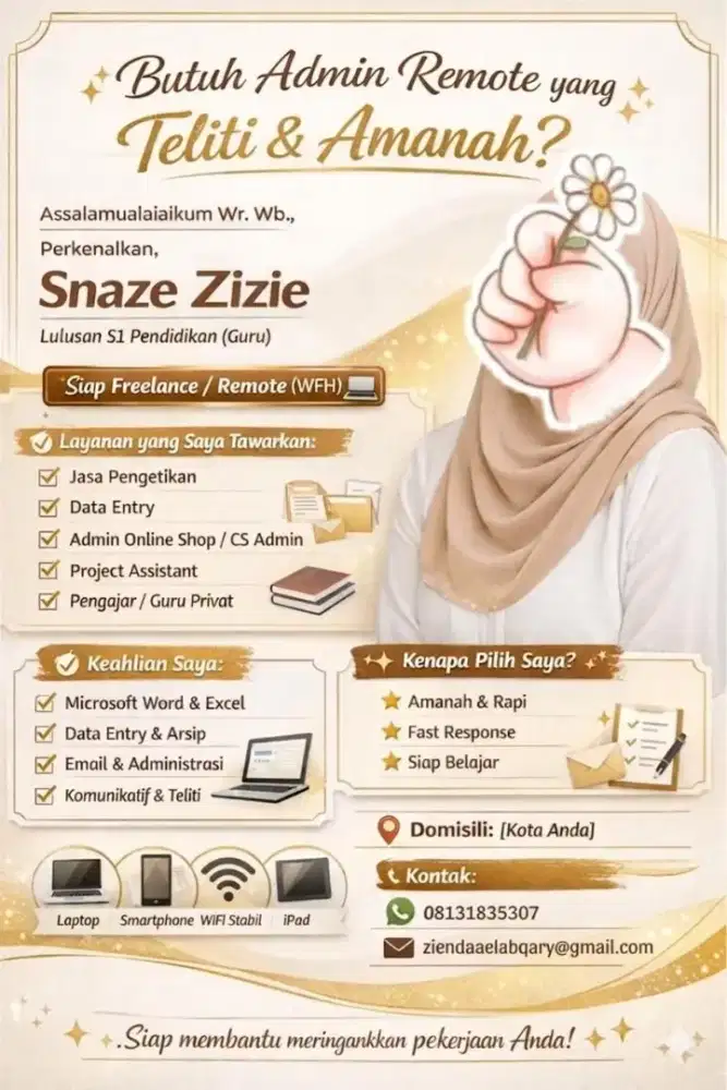 CARI PEKERJAAN ADMIN WFH