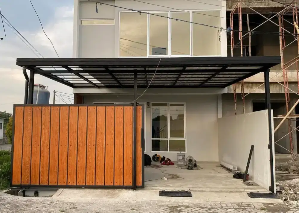 Kanopi baja ringan dan garasi