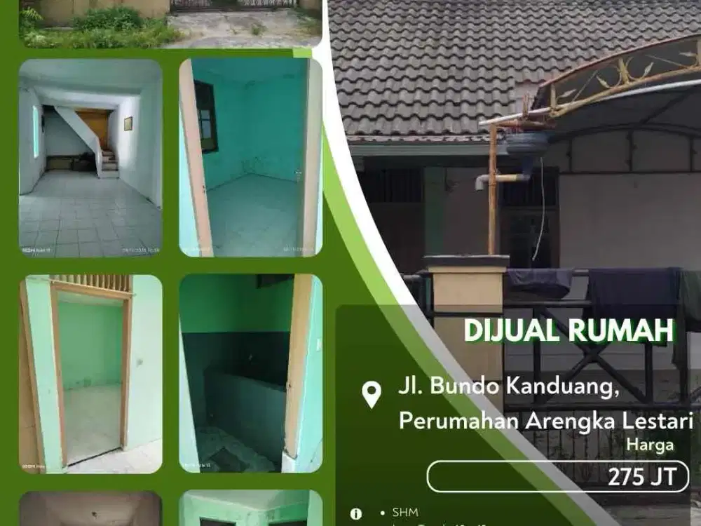 Dijual Rumah Arengka Lestari 200 Jutaan Pekanbaru Kota!
