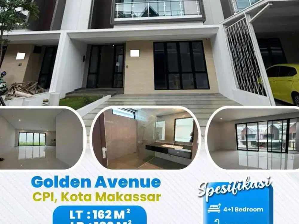 dijual cepat rumah mewah dua lantai di CPI perumahan golden aVenue makassar