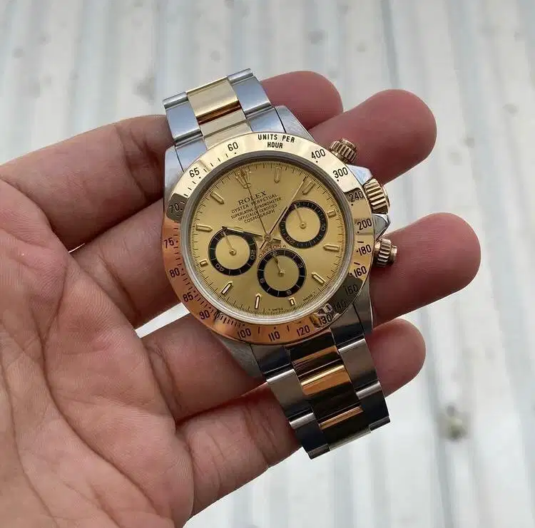 ROLEX DAYTONA *ZENITH* 16523 STEEL/18K AUTOMATIC ORIGINAL YEAR: 1996