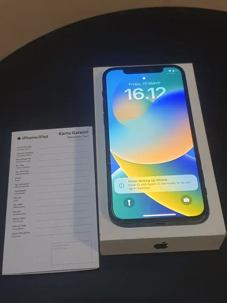 Apple Iphone 12 128 gb EX IBOX warna black hitam