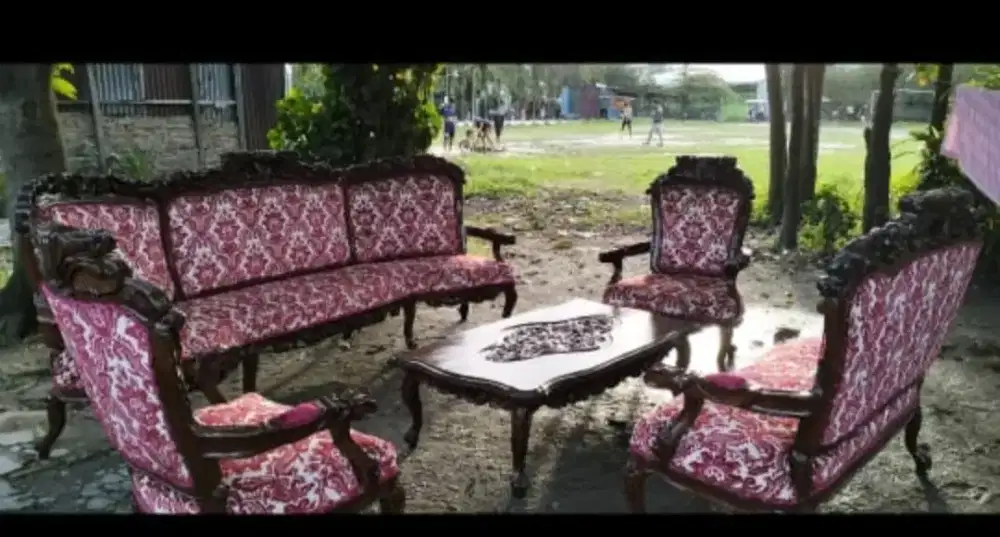 set kursi tamu jati Jepara asli tua antik.royal