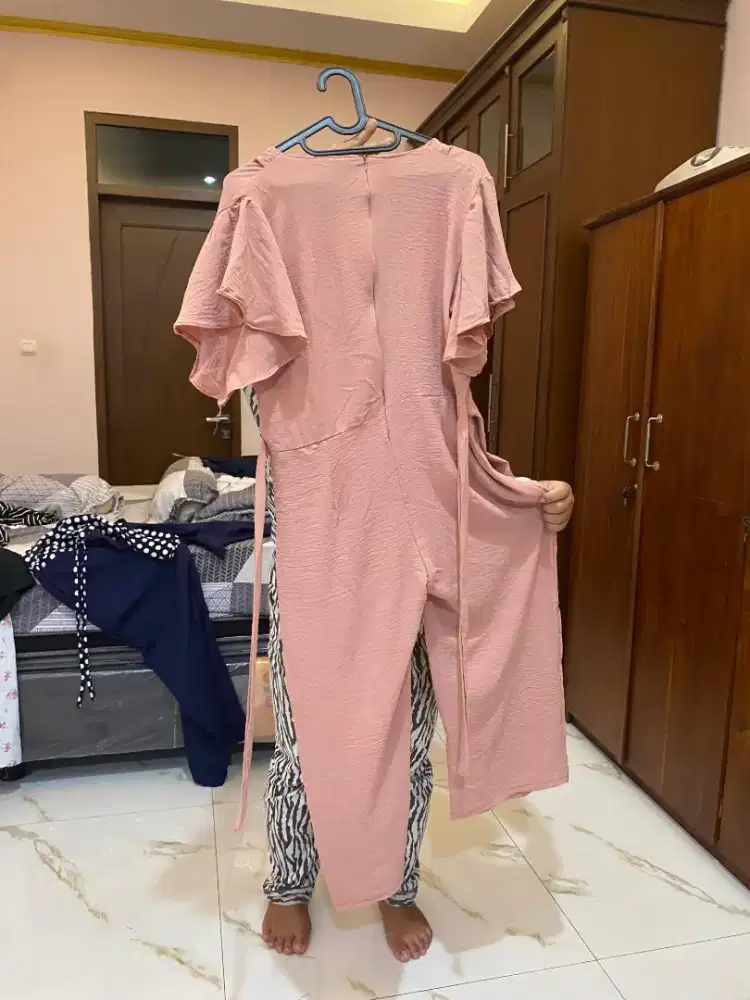 Jumpsuit long drees wanita