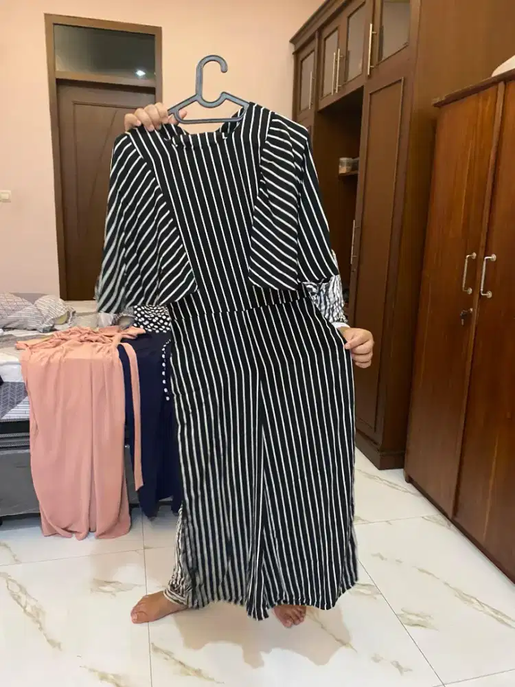 Gaun long drees wanita jumpsuit