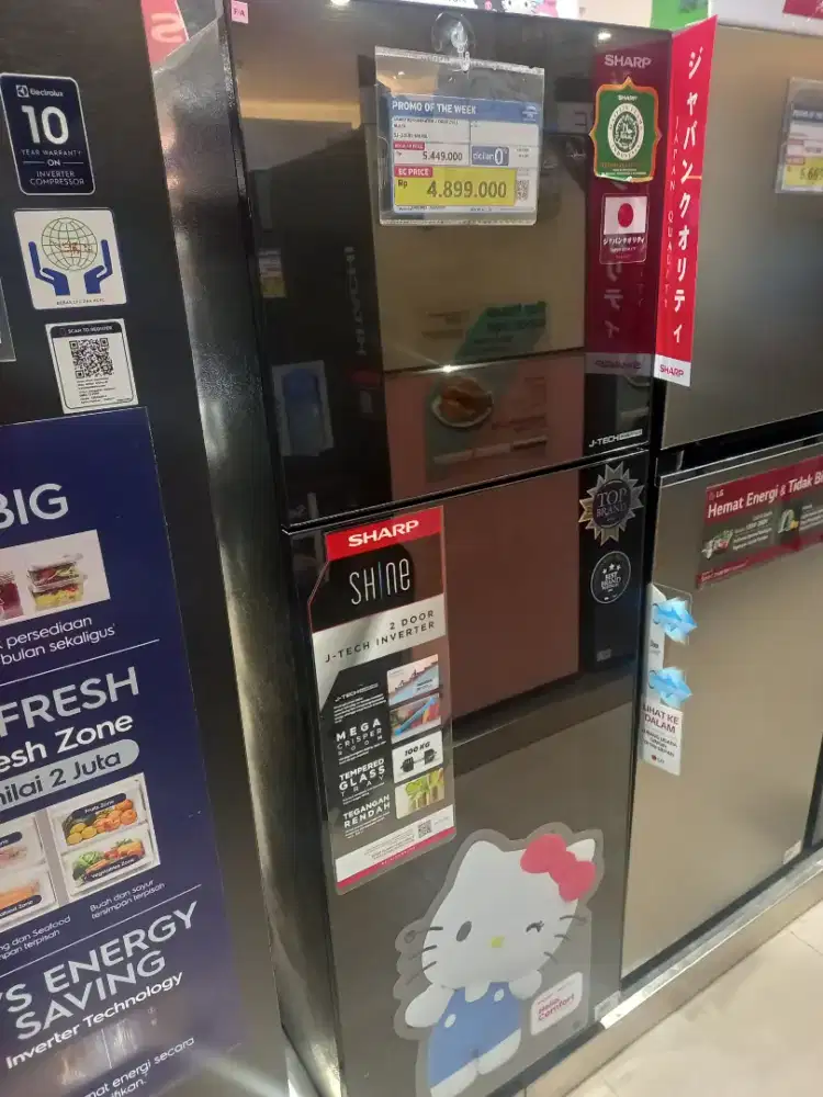 SHARP REFRIGERATOR 2 DOOR 256 LITER