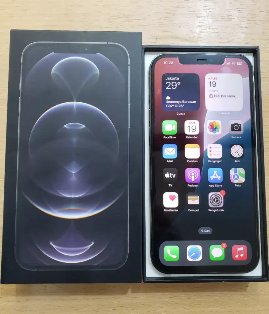 iPhone 12 ProMax Pro Max 256GB Graphite Fullset
