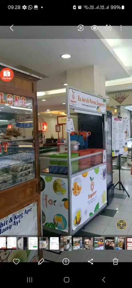 Jual aja booth bekas es jeruk