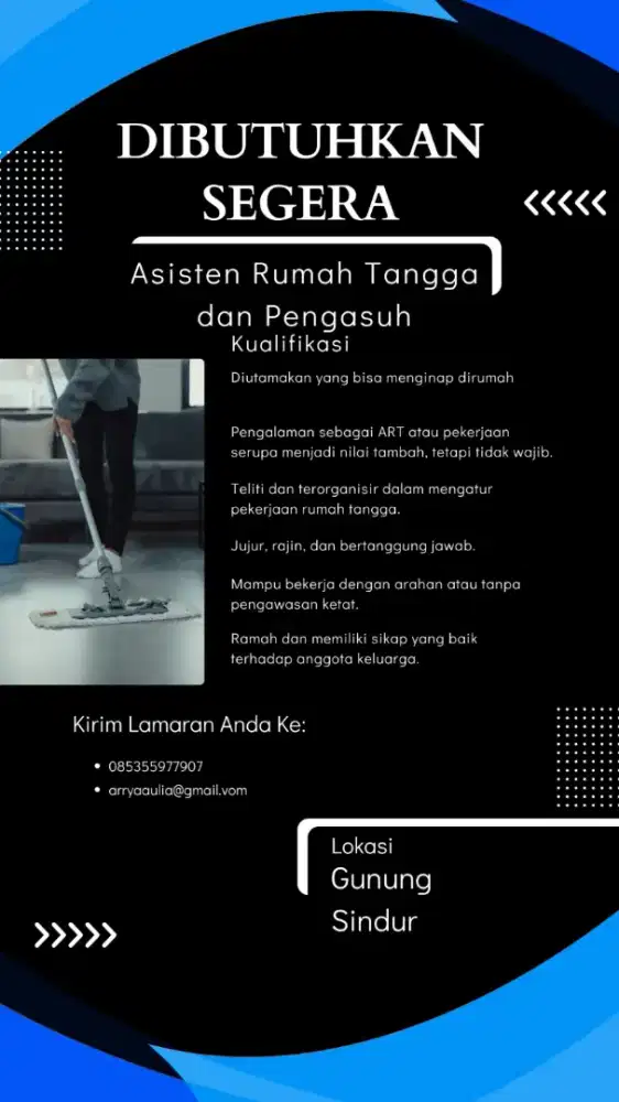 Dicari ART daerah Gunung Sindur