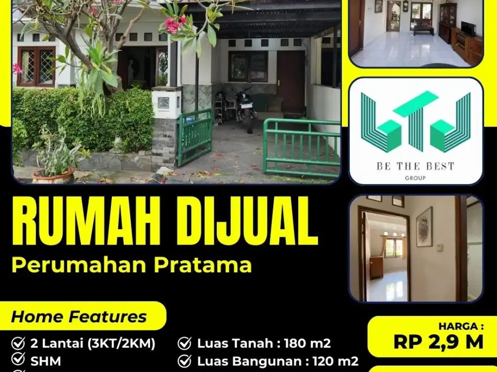 LINGKUNGAN PRIVAT & EXCLUSIVE!! DIJUAL RUMAH DI PERUMAHAN PRATAMA WIYUNG SURABAYA