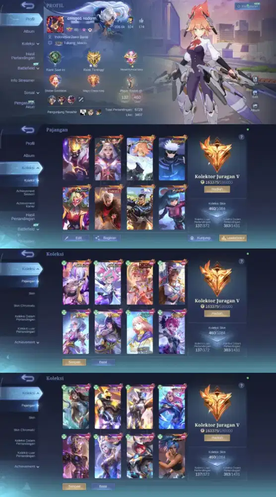 AKUN ML SPEK GAGAH LOG GUGEL