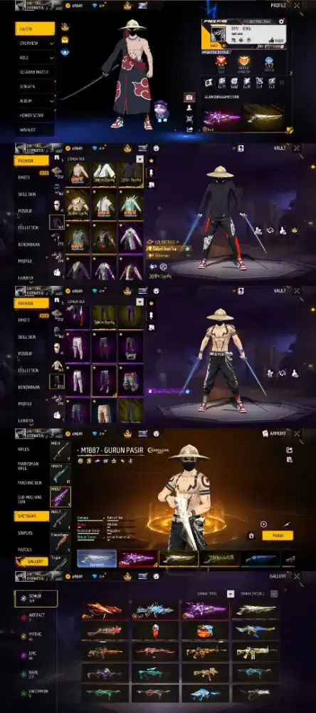 AKUN FF LOG GUGEL BIND KOS SPEK GAGAH