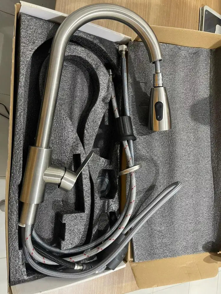 Jual Kran Dapur Stainless 304 Pull Out / Tarik – Full Set – Mulus