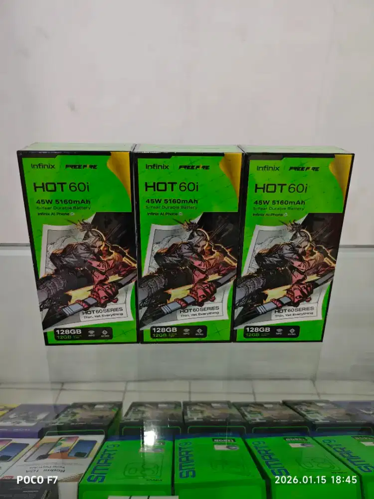 Infinix Hot 60i 6+6/128 GB NFC Helio G81 Camera 50 MP Garansi Resmi
