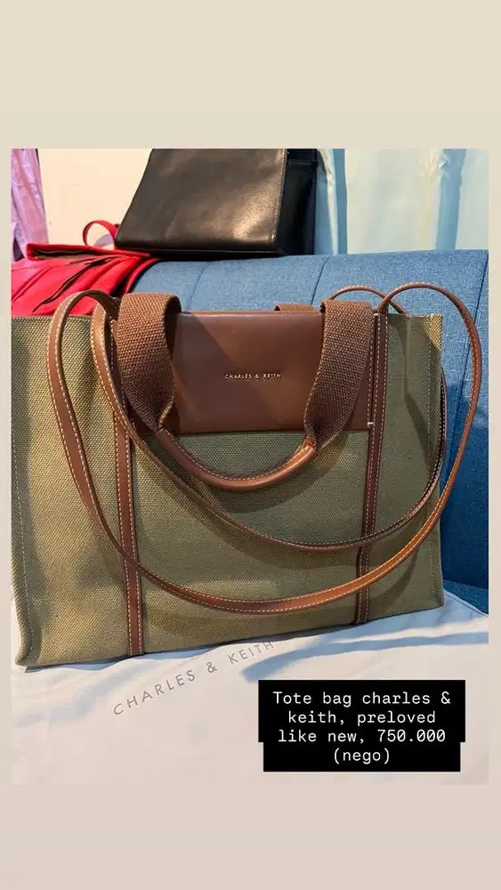 Tote bag charles and keith - authentic