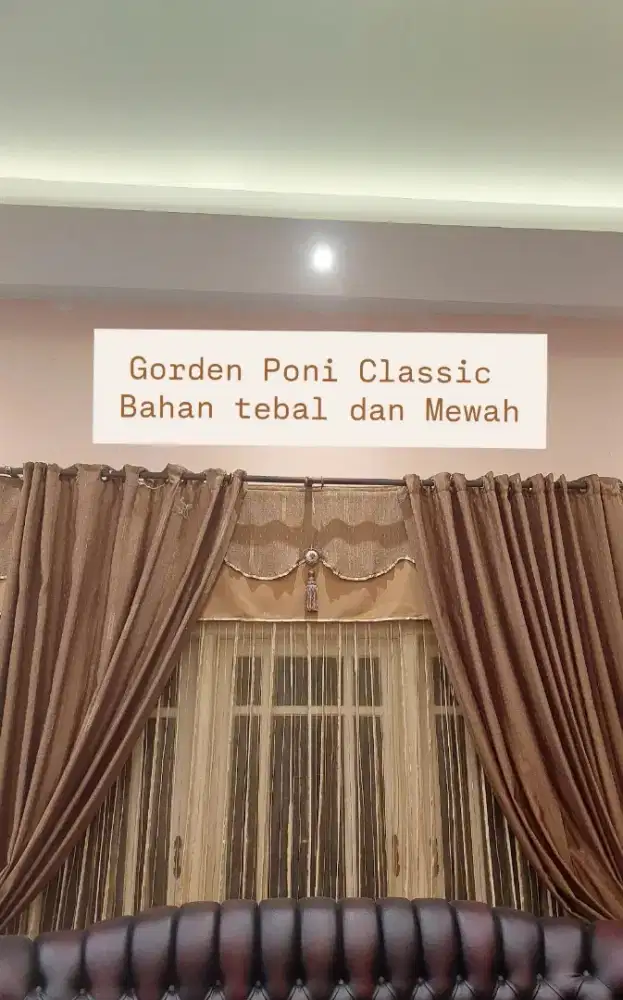 Gorden Poni Classic (Bahan Tebal dan Mewah)