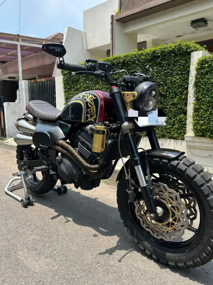 Moge Kawasaki Ninja 250 R Karbu Modifikasi Scrambler Custom