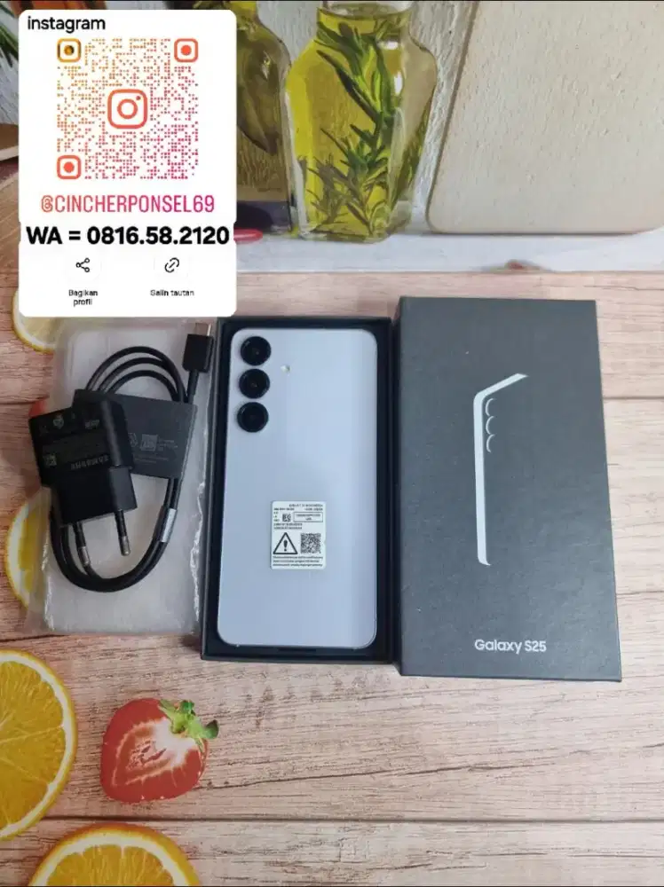 Jual hp SAMSUNG S25 5g grns masih jalan likenew istimewa free adaptor