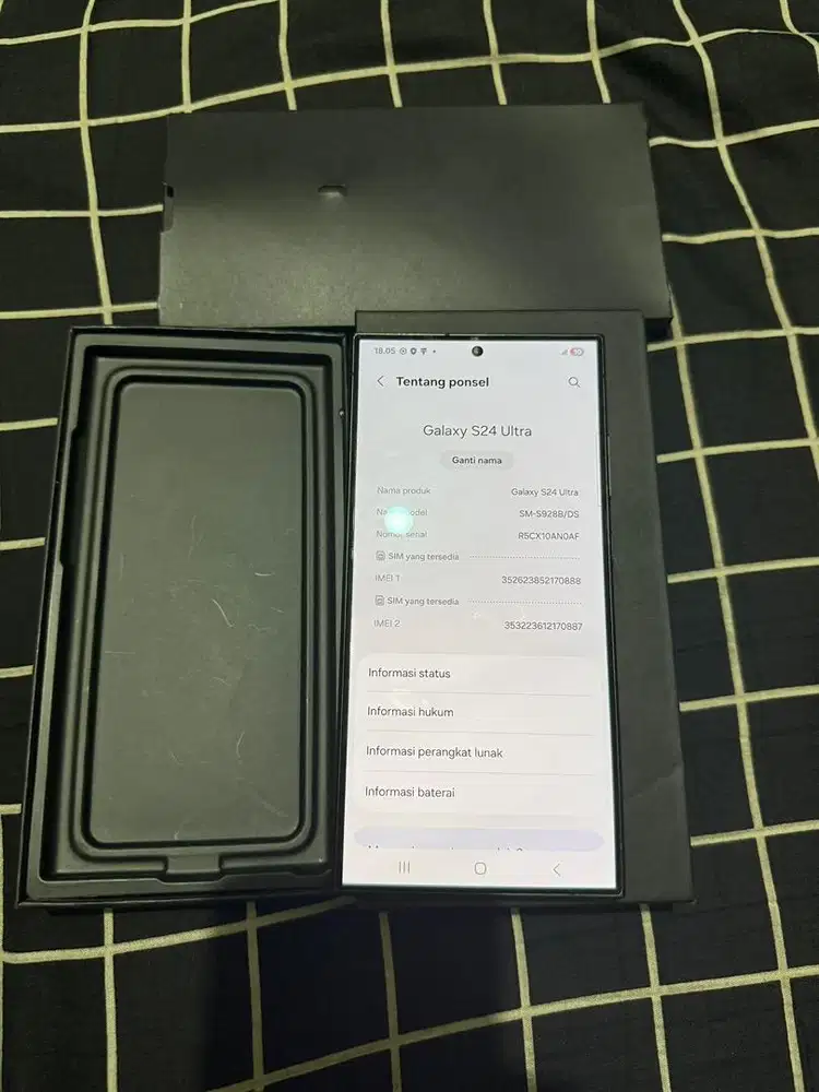 Samsung S24 Ultra Black SEIN 5G 12/512GB Lengkap
