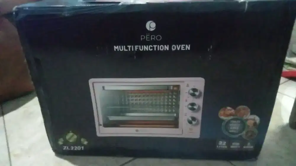 Oven Listrik PÉRO 22 Liter Multifunction – Baru Lengkap + Aksesoris