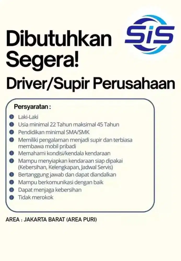 Sopir/Driver Perusahaan
