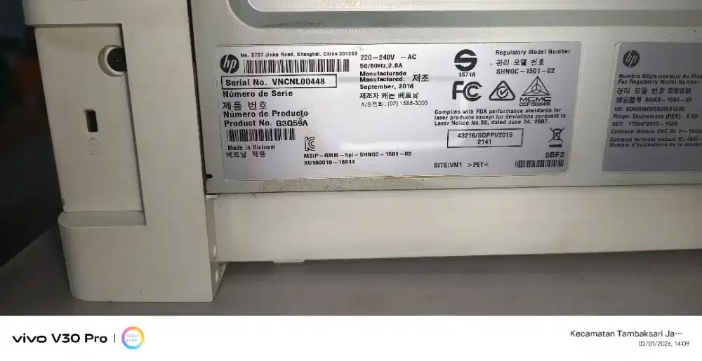 Printer laserjet HP 4in1 print scan copy network