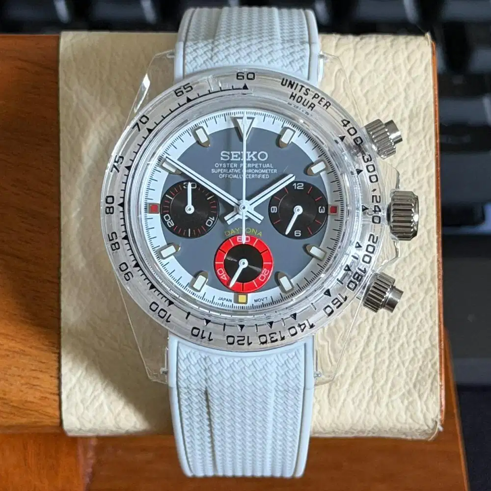 Seiko Daytona Resin Elephant Grey VK63 Chronograph Ultra Light Weight
