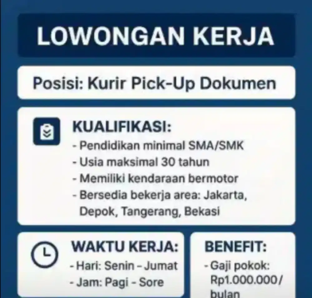 Kurir Pickup dokumen