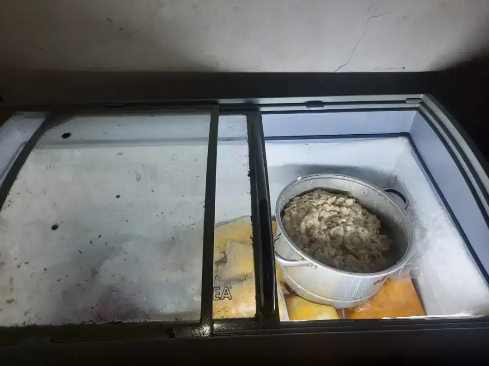 Jual frizer sleding merk GEA kapasitas 350 liter dingin beku normal