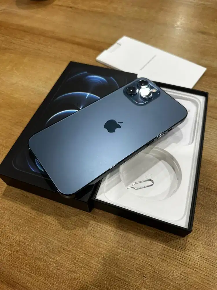 iPhone 12 Pro Max 256Gb Pacific Blue Ex Garansi resmi iBox Indonesia