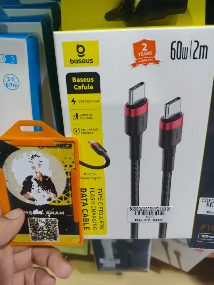 KABEL DATA BASEUS CAFULE C TO C 60WATT 2M