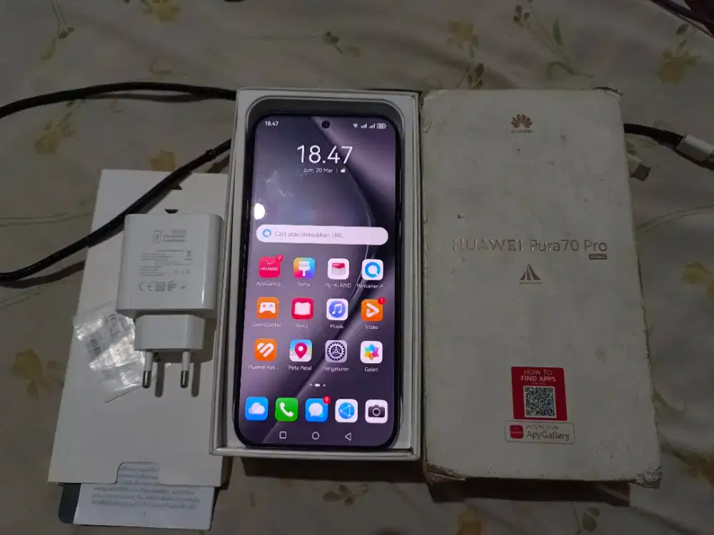 Huawei pura 70 pro 512GB fullset mulus nominus bisa tt/bt/jual