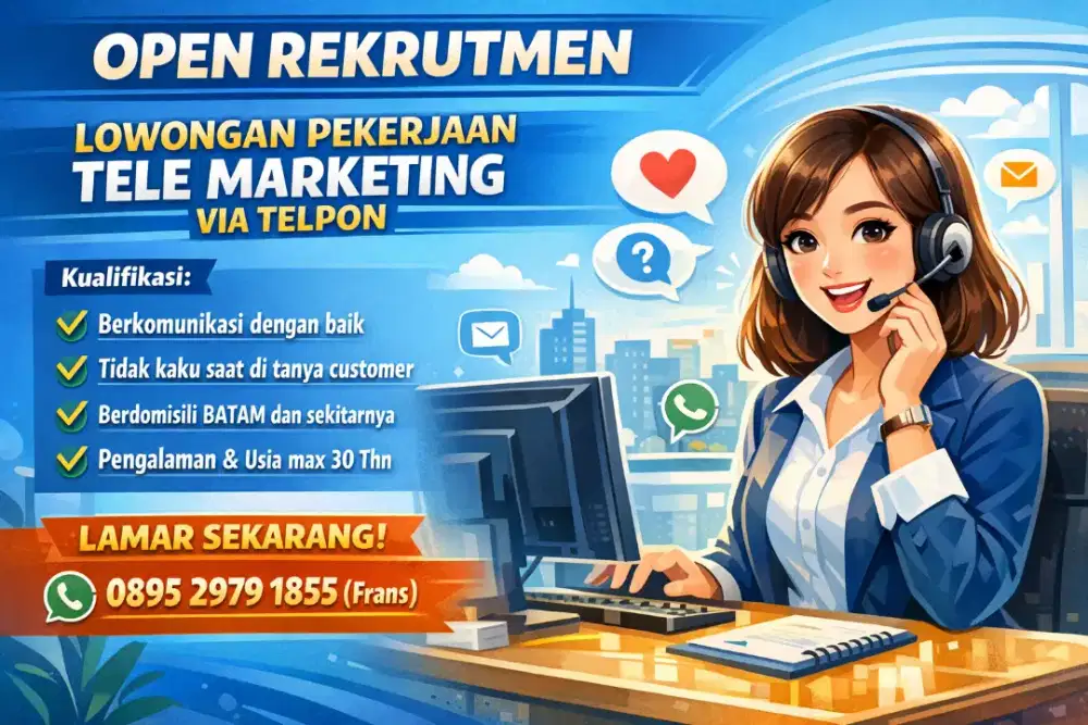 Lowongan pekerjaan sales telpon e-commerce