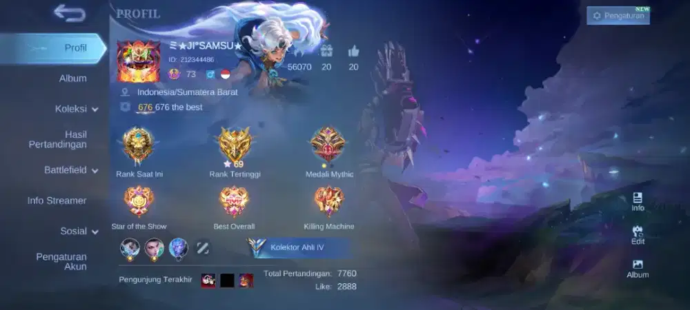 Acoun Mobile legend.