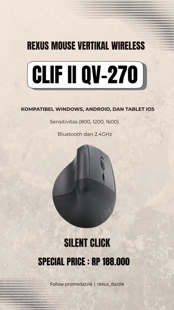 Mouse wireless Clif II QV-270