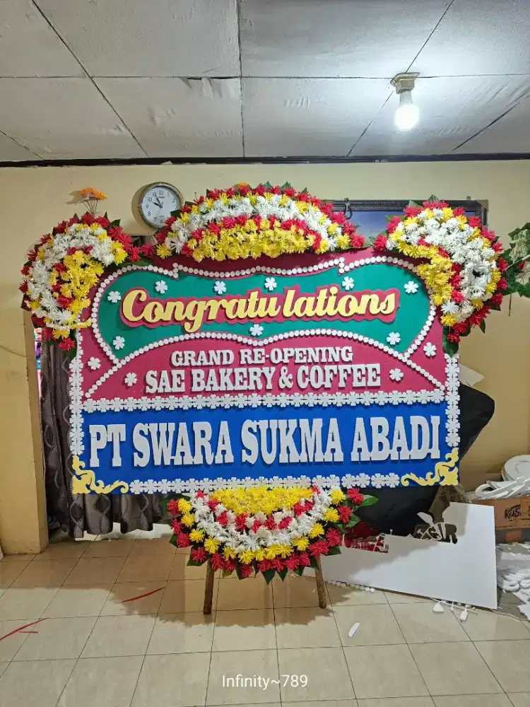 karangan bunga papan