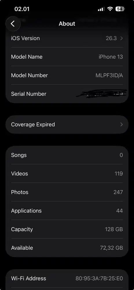 Iphone 13 black 128gb resmi
