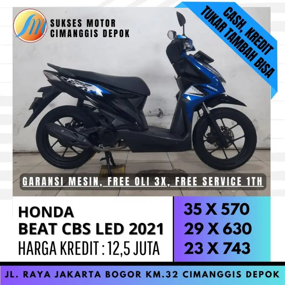 HONDA BEAT CBS 2021 CASH KREDIT DP 450 CASHBACK UPTO700 [SUKSES MOTOR]