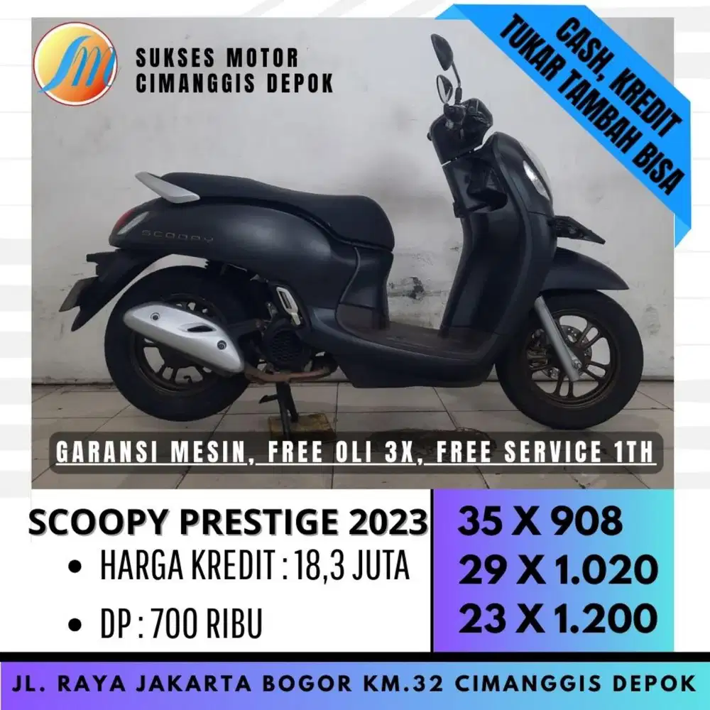 DP 700 SCOOPY PRESTIGE 2023 CASHBACK UPTO700 BERGARANSI [SUKSES MOTOR]