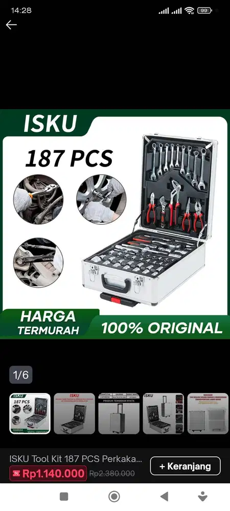 TOOL SET merk ISKU 187 item.