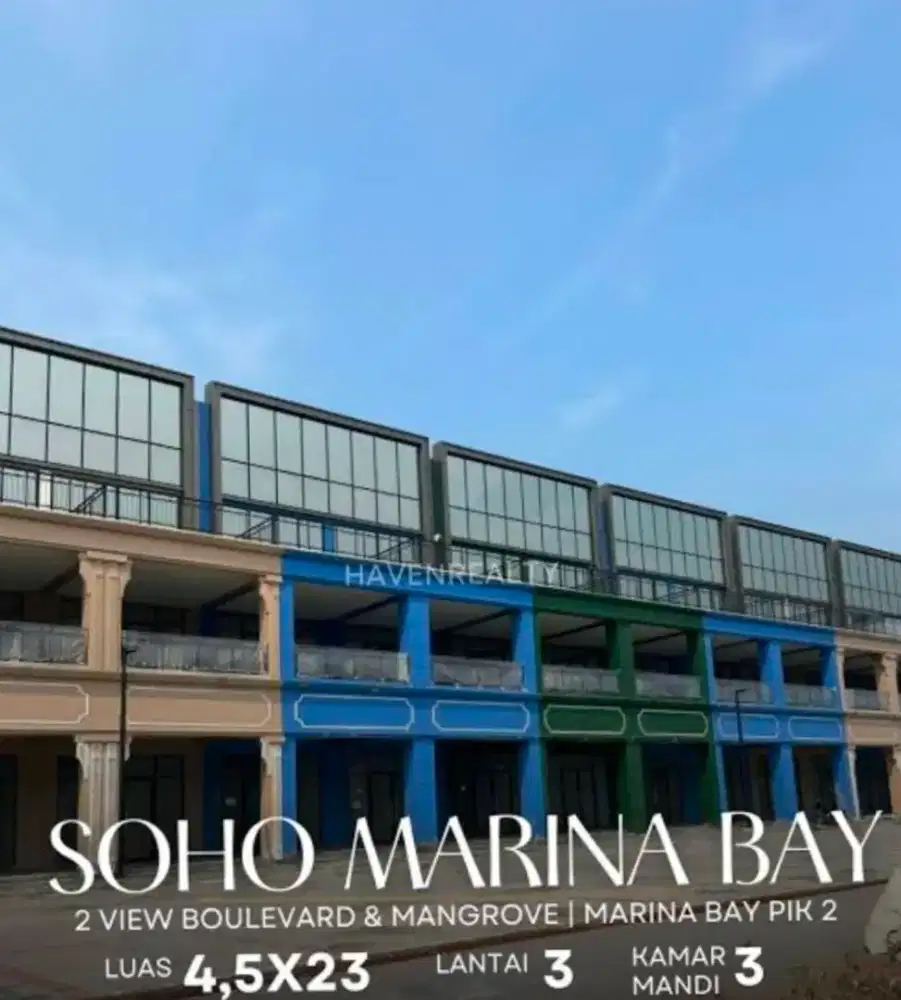 Disewakan ruko Marina bay PIK 2 ukuran 103 m