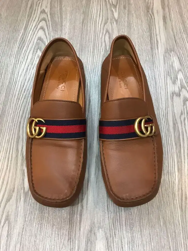 Gucci Jordaan loafers moccasin casual brand original sepatu size 42