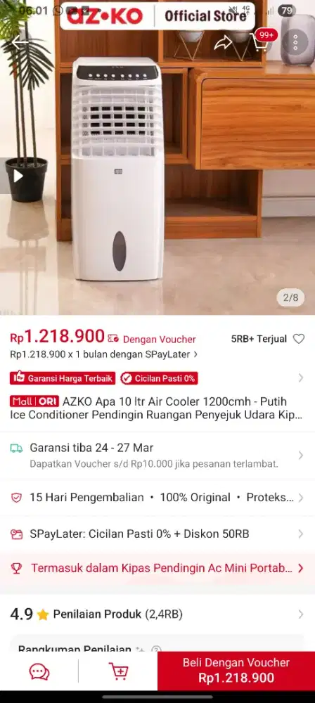AIR COLLER ( penyejuk udara ) merek APA dari AZKO
